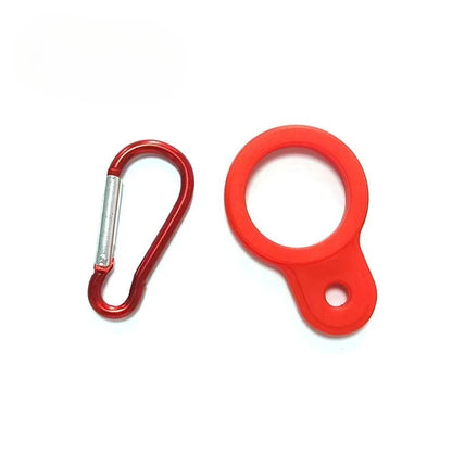 Portable Outdoor Carabiner Silicone Water Bottle Buckle Sports Bottle Buckle Kettle Clip Hook Tool Silicon Cup Holder