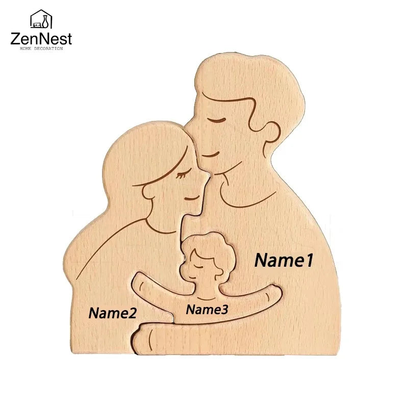 Custom Name Wooden Home Decorations, Personalized Home Puzzles, Warm Home Decorations, Mother's Day Father's Day Warm Gifts