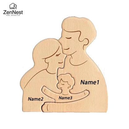 Custom Name Wooden Home Decorations, Personalized Home Puzzles, Warm Home Decorations, Mother's Day Father's Day Warm Gifts