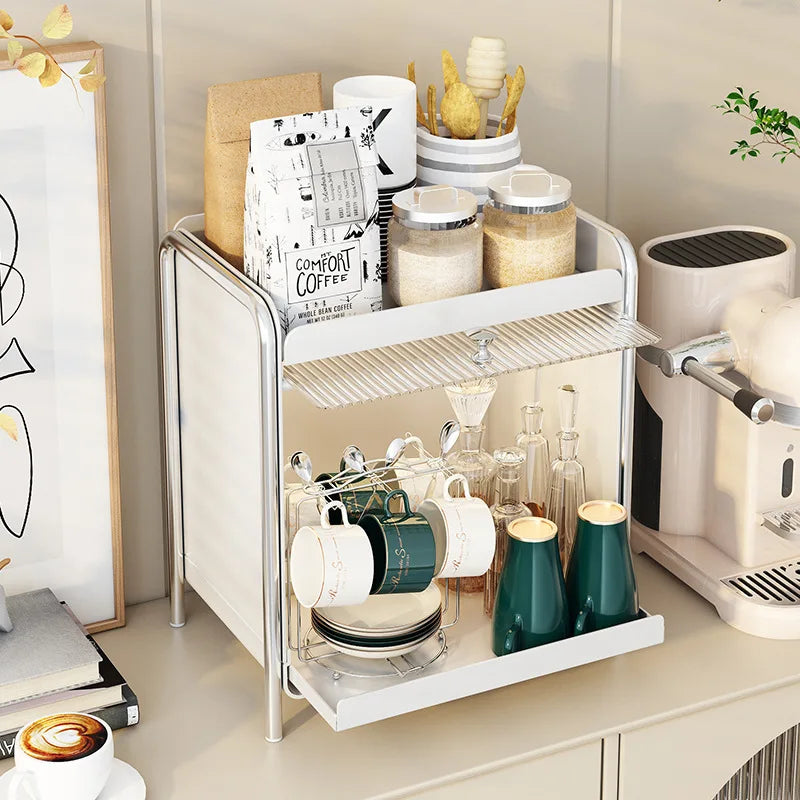 Light Luxury Makeup Organizers Desktop Cosmetics Storage Box Dustproof Sundries Storage Cabinet Bathroom Skincare Storage Rack