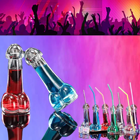 Creative Cocktail Glass Wine Juice Glass Cup Penis Shot Glass Bar Whiskey Glass Halloween Champagne Glasses Hen Party Night