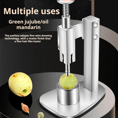 Stainless Steel Red Dates Corer Manual Jujube Pitter Cherry Olive Fruit Core Remover Seed Push Out Tools For Kitchen, Juice Bar