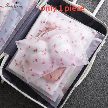 1pcs Travel Transparent Clothes Storage Bags Vacuum Bags for Shoes Makeup Underwear Zipper Packing Portable Organizer Pouch