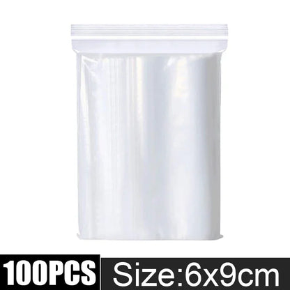 Thicken Zipper Sealed Bags Clear Plastic Storage Bag for Small Jewelry Food Packing Reclosable Zippers Sealing Pouch Wholesale