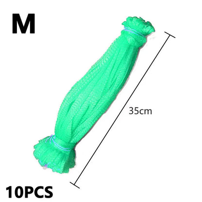 10pcs Multi-size Plastic Nylon Mesh Net Bags For Vegetable Fruit Egg Toys Food Storage Packaging Organizer Gardening Growth Mesh