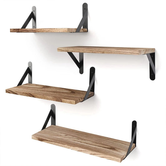 1Pc SINGLE Wooden Wall Floating Shelves, Shelves for Wall Décor, Bathroom Storage, Bedroom, Living Room