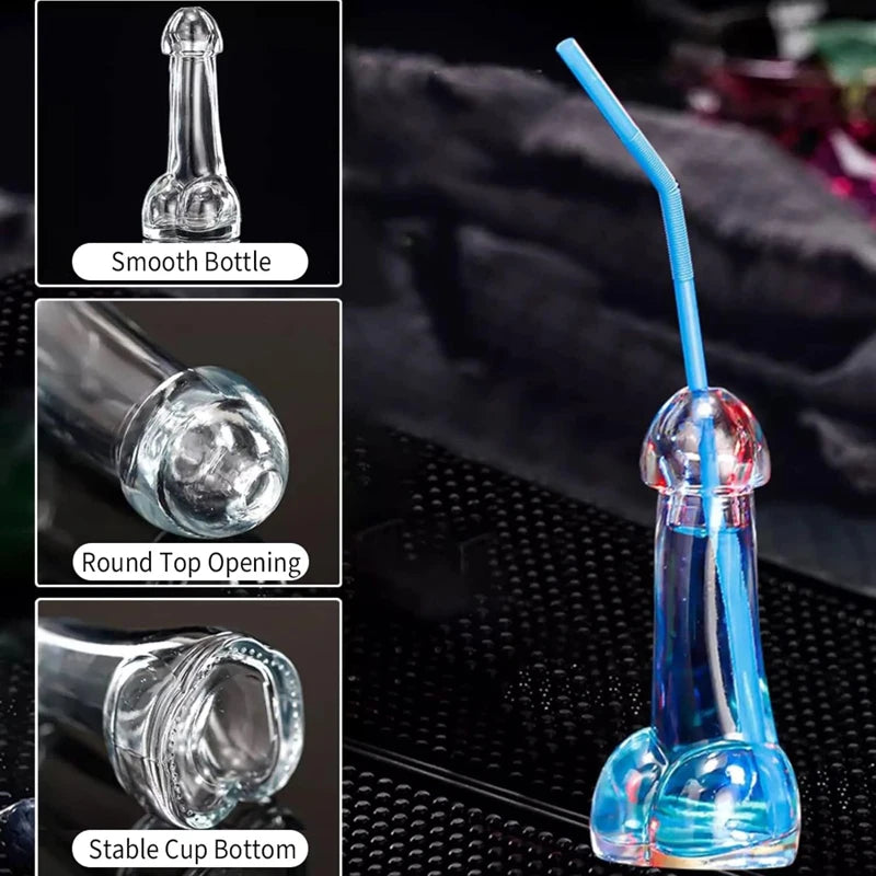Creative Cocktail Glass Wine Juice Glass Cup Penis Shot Glass Bar Whiskey Glass Halloween Champagne Glasses Hen Party Night