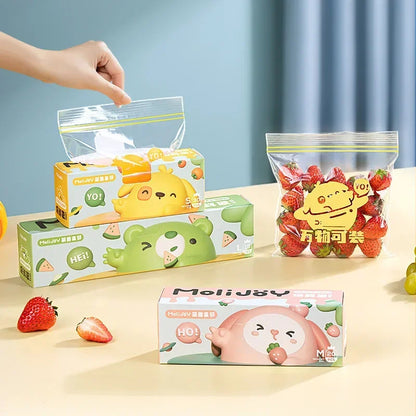 Reusable Zip Lock Bag Food Grade Transparent Storage Bag Refrigerator Fresh-keeping Bag Food Sealed Fruit Food Freezing Special
