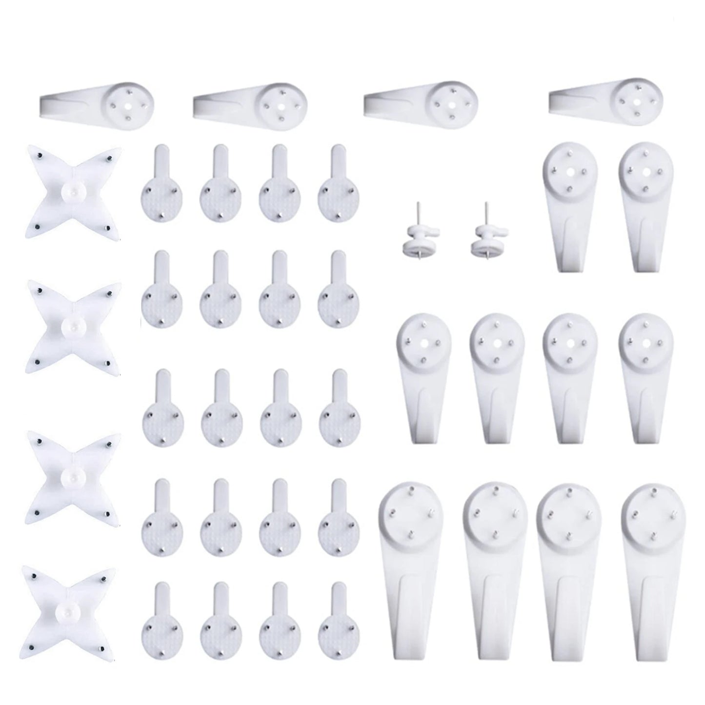 40 Pcs Invisible Nail Screws Wall Hooks No Trace Picture Hangers Traceless Multi-function Art Painting Frame Hanger