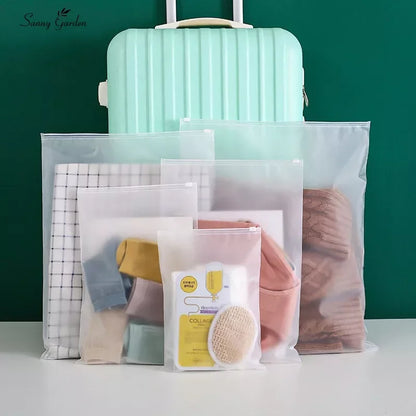 1pcs Travel Transparent Clothes Storage Bags Vacuum Bags for Shoes Makeup Underwear Zipper Packing Portable Organizer Pouch
