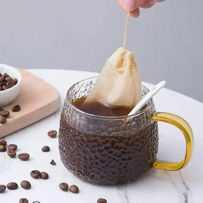 50pcs/lot Disposable Teabags Non-woven Fabric Tea Filter Bags for Coffee Spice Tea Bag with Drawstring Filters Kitchen Teaware