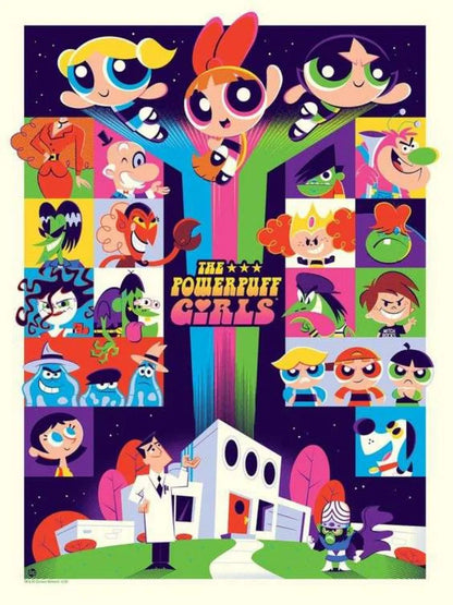 Cartoon The-P-Powerpuffs-G-Girls Cute Anime Stich Creation Set Printed Art Stitch Diamond Painting Mosaic 5d Handcraft Gift