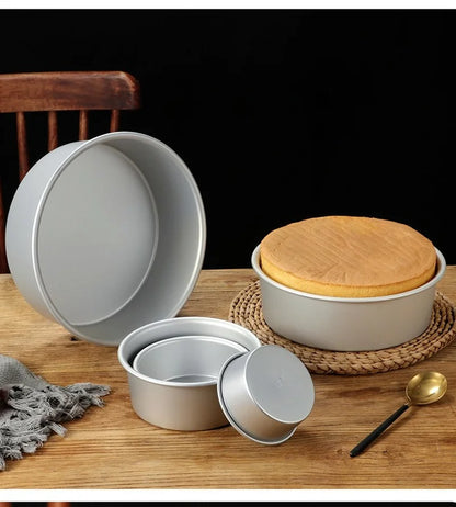 2-5 inch Aluminum Round Cake Bakeware solid bottom Chiffon Cake die for aluminum alloy DIY Home baking cake mold pan cake tin