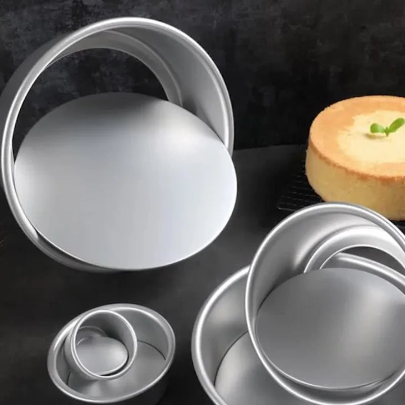 4-12 inch Aluminum Round Cake Bakeware solid bottom Chiffon  die for aluminum alloy Home baking cake mold pan cake tin