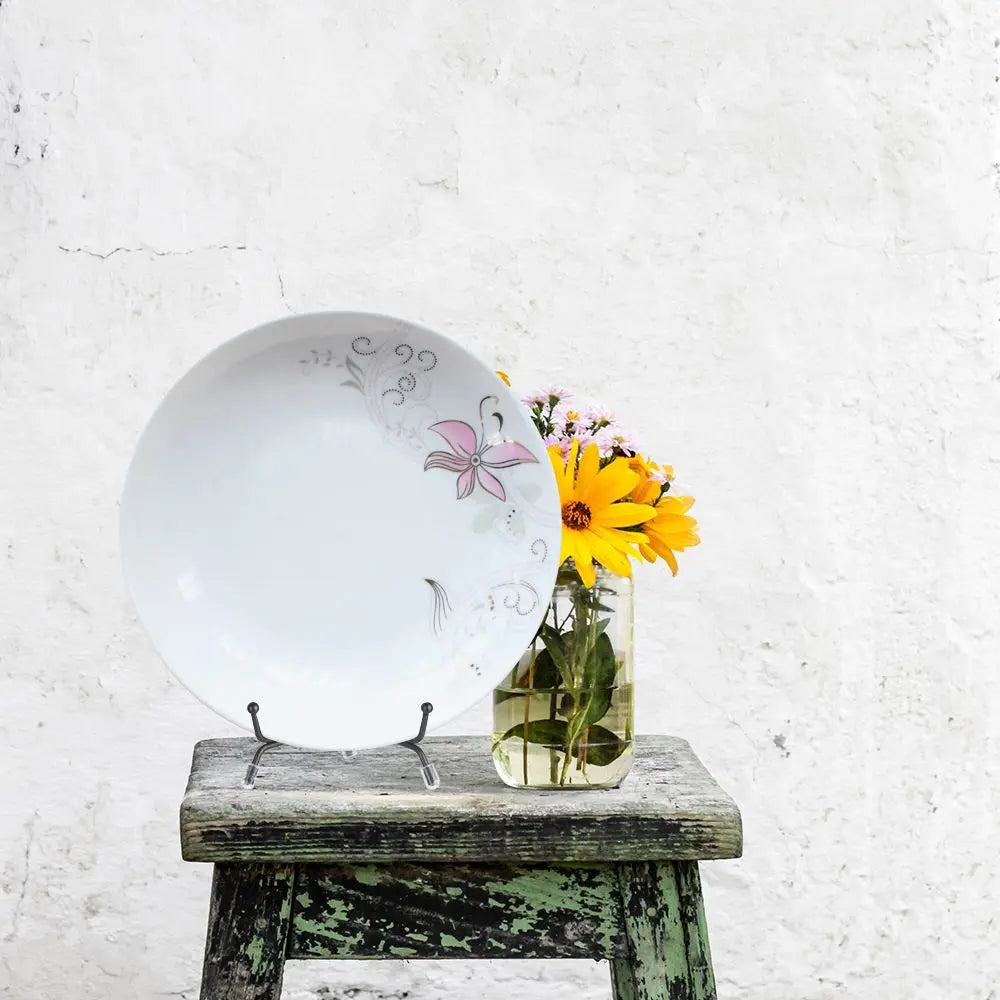 Iron Plate Support Stand Ornament Holder Display Stand Tabletop Artworks Decorative Plate Photo Frame Rack Tea Cake Rack
