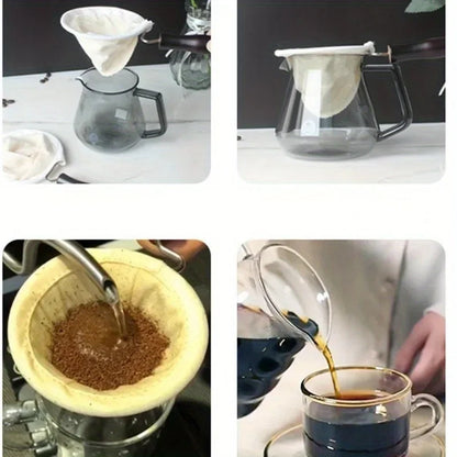 Coffee Filter Bag Reusable Cloth Filter Ultra Fine Tea Bag Coffee Filter Coffee Tools Kitchen Tools