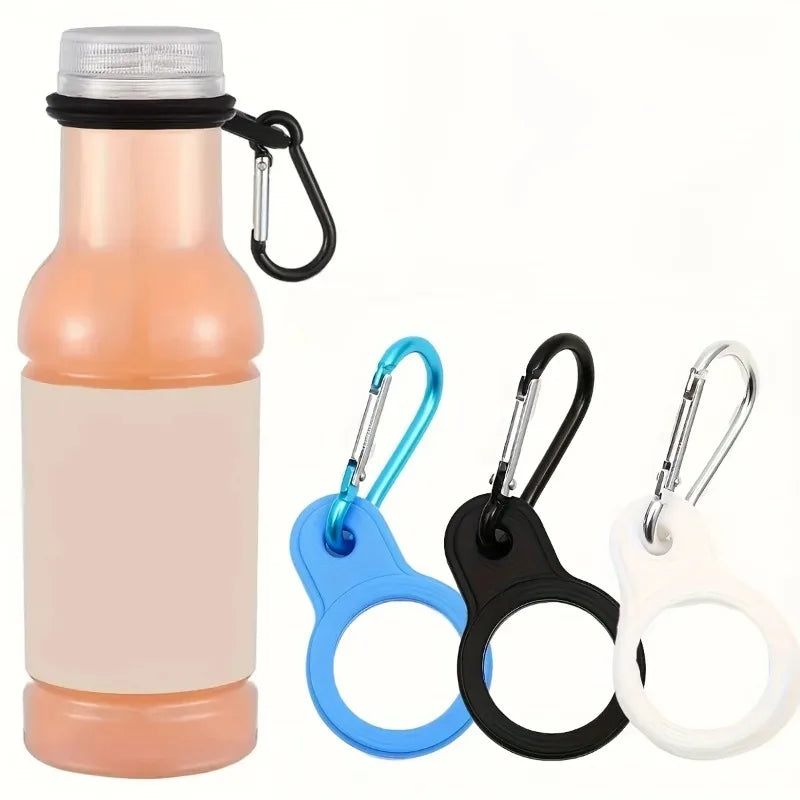 Portable Outdoor Carabiner Silicone Water Bottle Buckle Sports Bottle Buckle Kettle Clip Hook Tool Silicon Cup Holder
