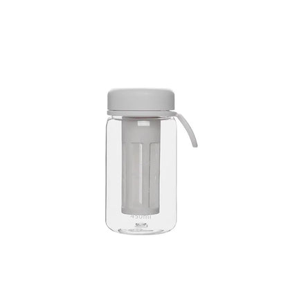 watchget Cold Brew Coffee Maker Travel Tumbler Portable Iced Coffee & Tea Infuser with Silicone Handle/Airtight Lid, Green/White