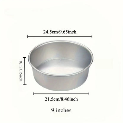 4-12 inch Aluminum Round Cake Bakeware solid bottom Chiffon  die for aluminum alloy Home baking cake mold pan cake tin