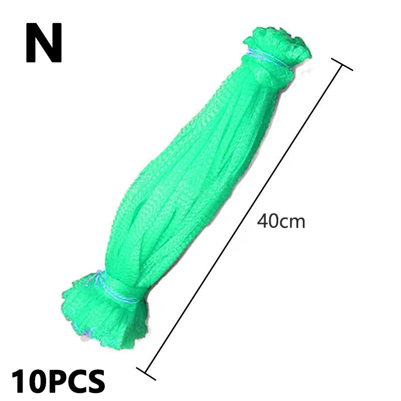 10pcs Multi-size Plastic Nylon Mesh Net Bags For Vegetable Fruit Egg Toys Food Storage Packaging Organizer Gardening Growth Mesh