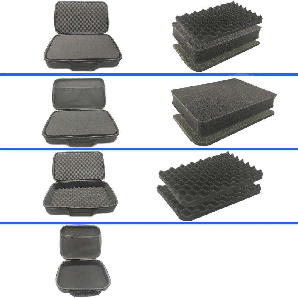 Shockproof Tools Case With Foam Waterproof EVA Storage Bags Hard Zipper Bag For Drill Tool Kit Carry Case Box For Camera