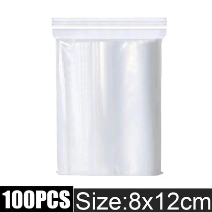 Thicken Zipper Sealed Bags Clear Plastic Storage Bag for Small Jewelry Food Packing Reclosable Zippers Sealing Pouch Wholesale