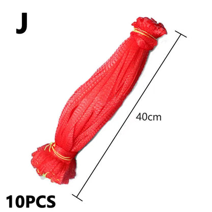 10pcs Multi-size Plastic Nylon Mesh Net Bags For Vegetable Fruit Egg Toys Food Storage Packaging Organizer Gardening Growth Mesh