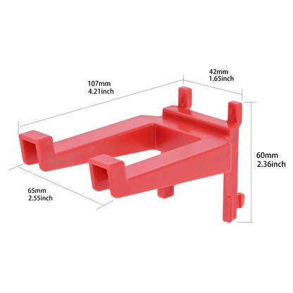1pc Hole Plate Hook Red Plastic ABS Pegboard Hanger Tool Holder Wall Mounted Display Rack Hardware Storage Garage Organization