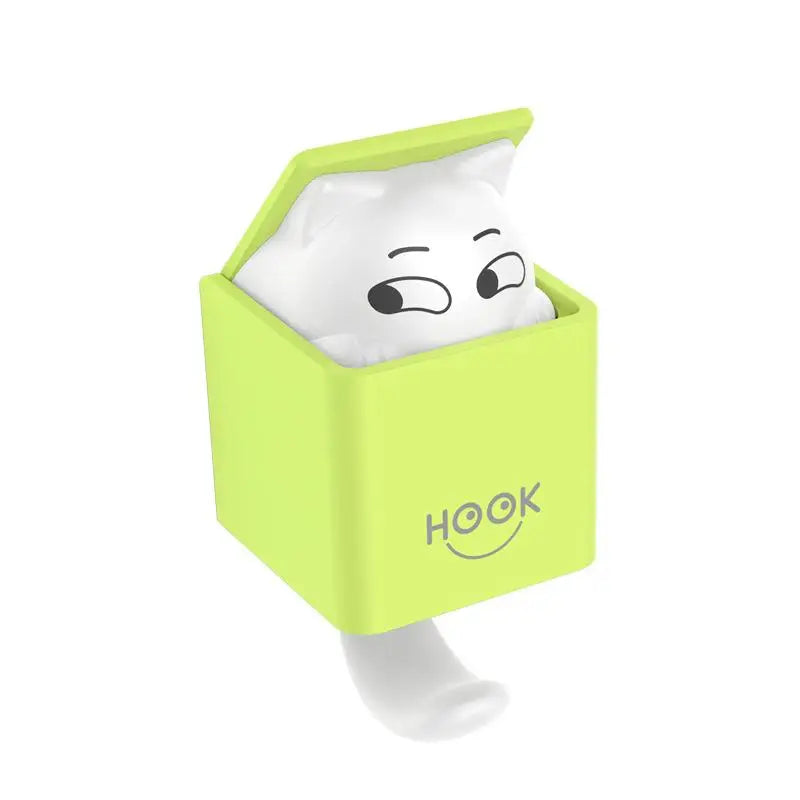 Creative Cute Cat Wall Hanging Hook for Clothes Hat Scarf Key Cute Animals Hanger Rack Wall Decoration Free Punching
