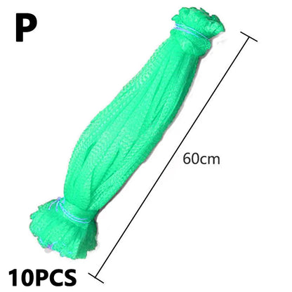 10pcs Multi-size Plastic Nylon Mesh Net Bags For Vegetable Fruit Egg Toys Food Storage Packaging Organizer Gardening Growth Mesh