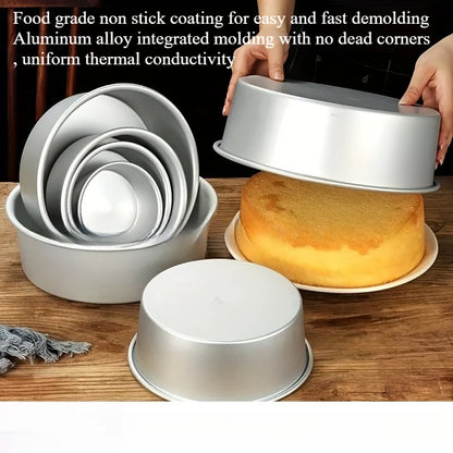 4-12 inch Aluminum Round Cake Bakeware solid bottom Chiffon  die for aluminum alloy Home baking cake mold pan cake tin