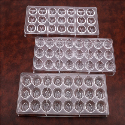 3 Design Almond Walnut Peach Fruit Nut Shape Chocolate Mold Candy Making Tools Ice Cube Molds Sugarcraft Molding DIY Cozinha