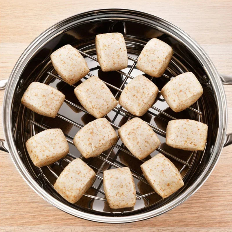 Stainless Steel Ultra Small Bottom Mesh Suitable for Snow Bowl Steaming Rack Outdoor Camping Picnic Steaming Rack