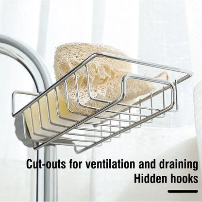 1PC Kitchen Sink Drain Holder Adjustable Height Flexible and Rotatable Hanging Faucet Rack Suitable for Soap Sponges Brushes