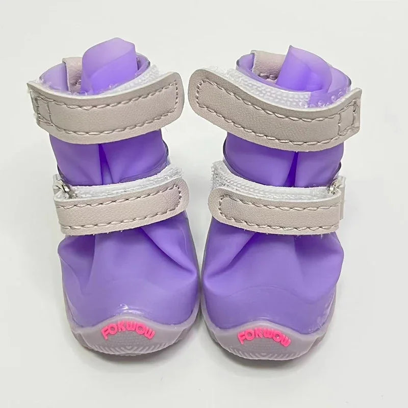Four Seasons Pet Rain Boots Waterproof Dog Shoes Zapato Perro Yorkshire Terrier Pug Schnauzer Puppy Shoes Dogs Acessorios