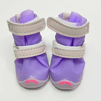 Four Seasons Pet Rain Boots Waterproof Dog Shoes Zapato Perro Yorkshire Terrier Pug Schnauzer Puppy Shoes Dogs Acessorios