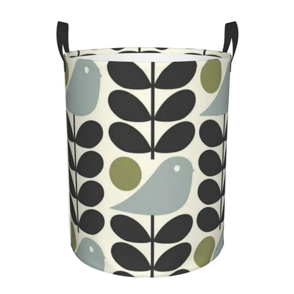 Custom Orla Kiely Multi Stem Flowers Laundry Basket Collapsible Scandinavian Style Toy Clothes Hamper Storage Bin for Kids