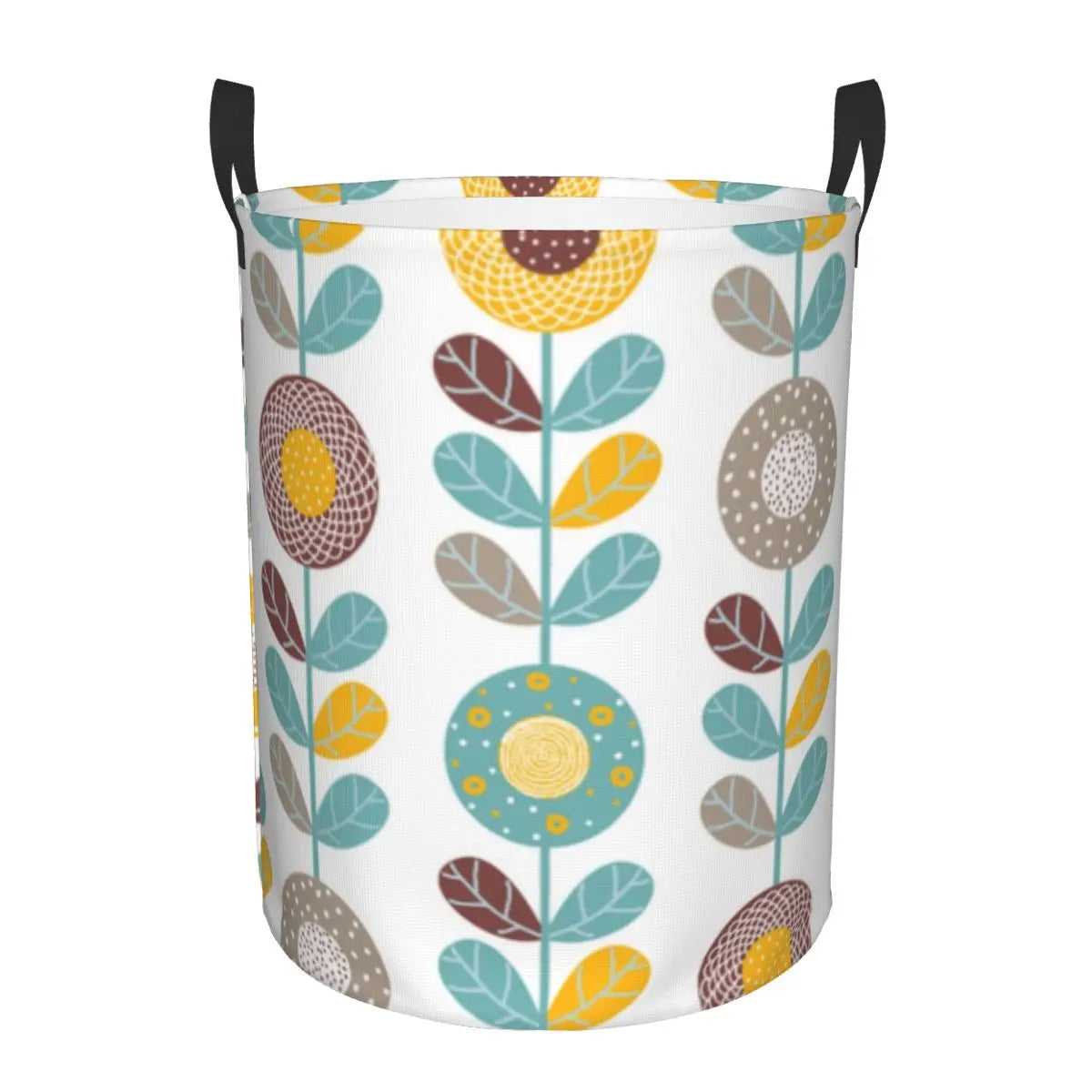Custom Orla Kiely Multi Stem Flowers Laundry Basket Collapsible Scandinavian Style Toy Clothes Hamper Storage Bin for Kids