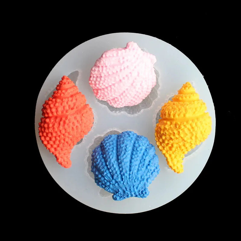Seashell conch ocean chocolate mold silicone mold conch seashell mold clay mold baking fondant cake mold