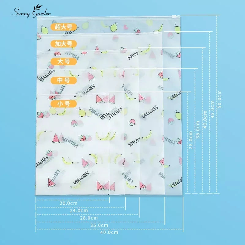 1pcs Travel Transparent Clothes Storage Bags Vacuum Bags for Shoes Makeup Underwear Zipper Packing Portable Organizer Pouch