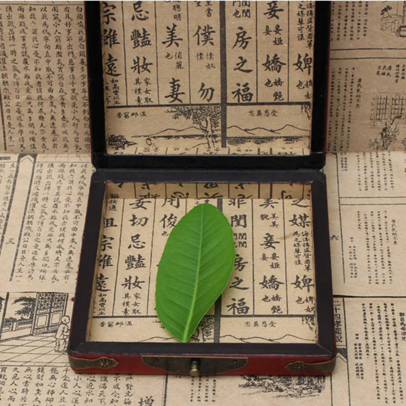 Antique Chinese Storage Box Square Box Classic Jewelry Packing Box Wooden PU Box Antique Portable Home Storage Box Gifts