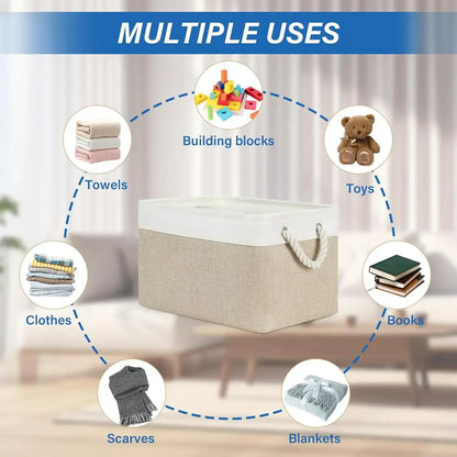 Multi-function Foldable Sundries Storage Basket Foldable Splicing Storage Box With Handle for Clothing Underwear Socks Organizer