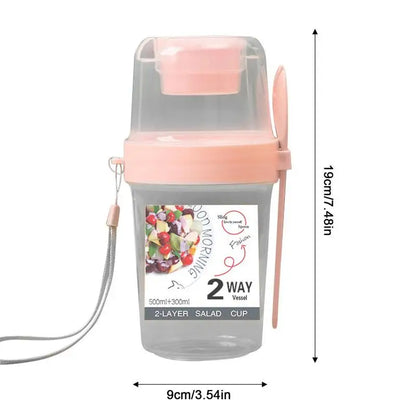 Yogurt Parfait Cup Reusable Travel Pudding Container With Topping Box Overnight Oats Meal Cup With Lids For Cereal Vegetable