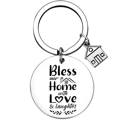 2025 Stainless Steel New Home Keychain Couples First Home Sweet Home Gift Couple New House Keychain Housewarming Gift