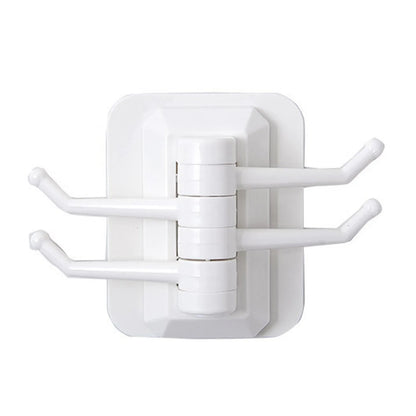 Strong Self Adhesive Wall 4 Hook Strong Without Drilling Key Holder Door Kitchen Towel Hanger Hooks Home Storage Accessories