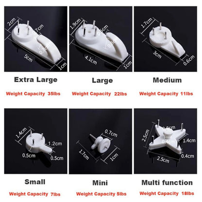 40 Pcs Invisible Nail Screws Wall Hooks No Trace Picture Hangers Traceless Multi-function Art Painting Frame Hanger