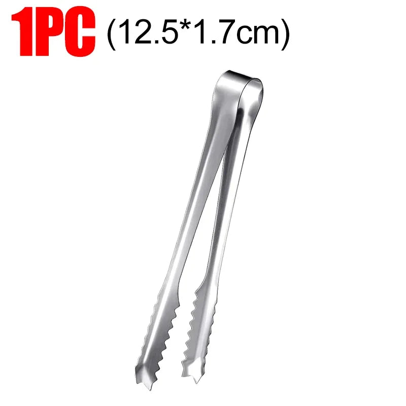 Stainless Steel Ice Tongs Bread Cake Clamps Salad Coffee Sugar Cubes Clips for Restaurant Bar Kitchen Tools Party Serving Tongs