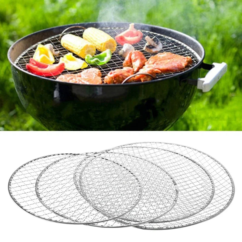 Disposable BBQ Barbecue Grill Basket Mesh Wire Net Fish Vegetable Tool Grill Outdoor Bbq Accessories Barbecue Kitchen Gadgets