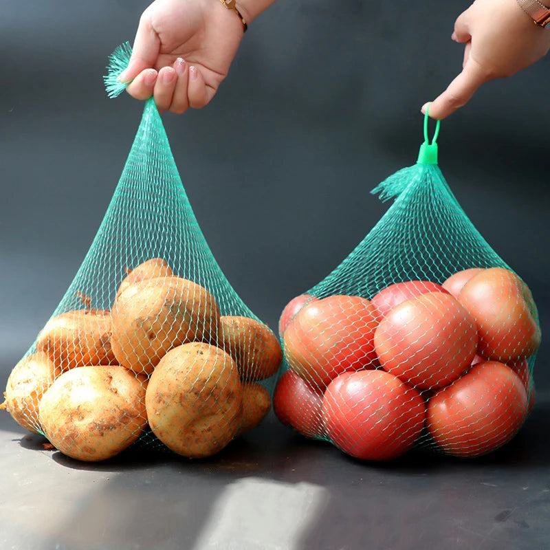 10pcs Multi-size Plastic Nylon Mesh Net Bags For Vegetable Fruit Egg Toys Food Storage Packaging Organizer Gardening Growth Mesh