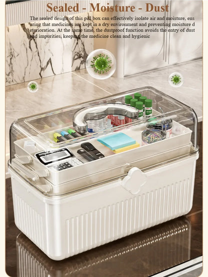 Multi-layer Medicine Box for Home Use,Large-capacity Medicine Organizer,Drug Organizer,Medicine Storage Box,First Aid MedicalBox